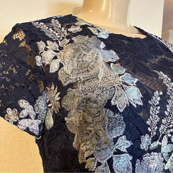 JS COLLECTIONS EMBROIDERED LACE MAXI GOWN DRESS 6 NWT - Picture 3 of 14